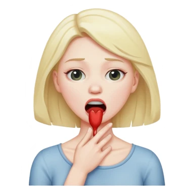 female choking myself sticker