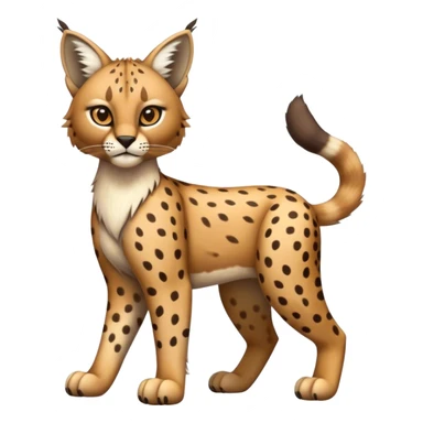 Cute cool bobcat-lynx-cheetah-caracal-animal-hybrid-Fakemon full body sticker