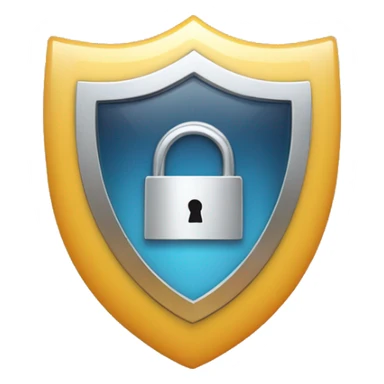 Create an emoji for an account verification service named 'KYC'. The emoji should include elements that represent security, trust, and verification, such as a shield, checkmark, or a lock. sticker