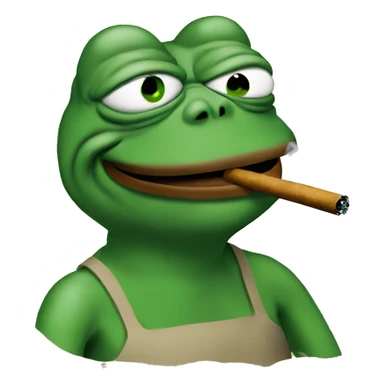 pepe frog smoking sticker