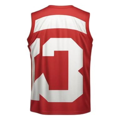 red basketball jersey number 13 sticker