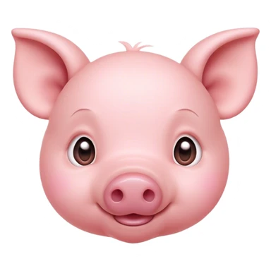 Cinematic Cute Piglet Portrait Emoji, Head tilted playfully and inquisitively, featuring a delicate rosy-pink hide with an adorably tiny snout and subtle sheen, round, sparkling beady eyes filled with boundless curiosity, Simplified yet irresistibly adorable features, highly detailed, glowing with a warm, friendly glow, high shine, affectionate and spirited, stylized with a touch of whimsical charm, bright and endearing, soft glowing outline, capturing the essence of a mischievous yet loving piglet, so playful it feels like it could nibble out of the screen and into your arms! sticker