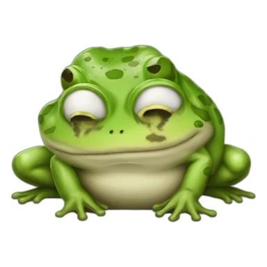Frog shit sticker