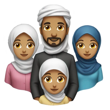 Muslim family of 5 sticker