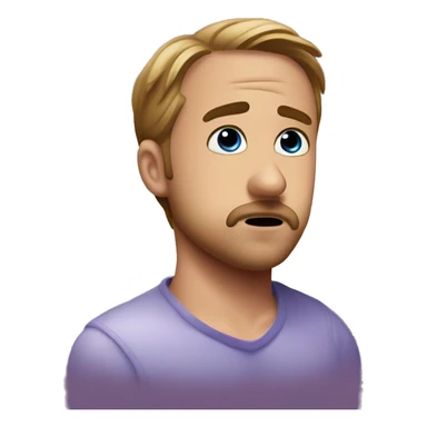 ryan gosling sad with bandaid on nose with violet light sticker