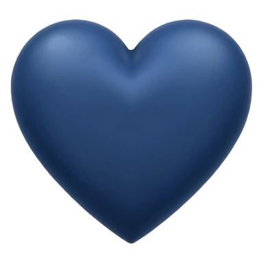 Small  Matt dark  midnight  blue simple heart sticker