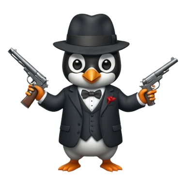 Penguin  gangster  sticker