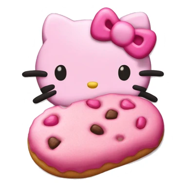 hellokitty eat pink cookie sticker