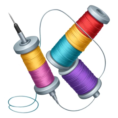 Aguja e hilo sticker