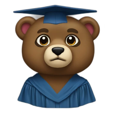 kanye graduation bear  sticker