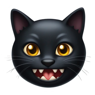  black cat with evil mischievous smile sticker