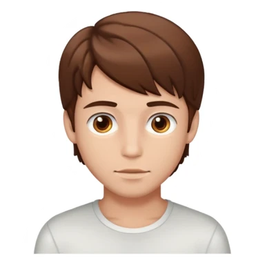 hot boy with brown hair and brown eyes sticker