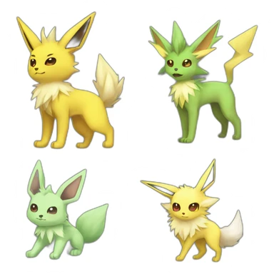 Jolteon and leafeon fuze sticker