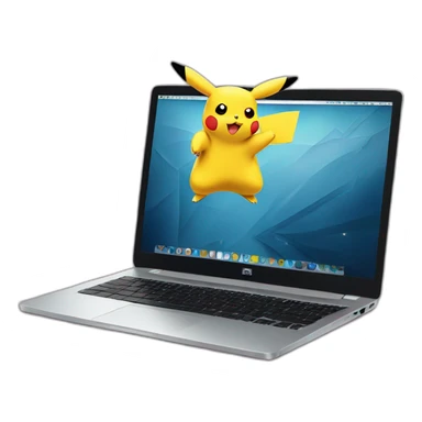 pikachu laptop sticker