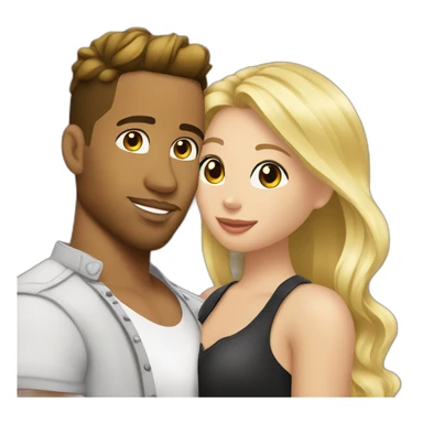 Romeo Santos and blond girl sticker