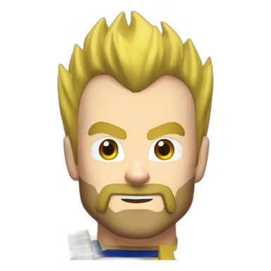vegeta blond beard sticker