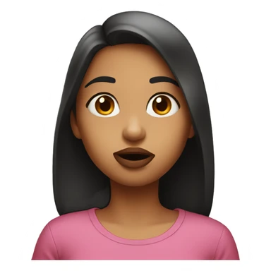 Girl blows a kiss sticker