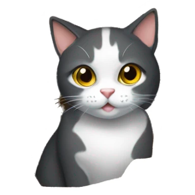 Caja de regalo con un gato sticker