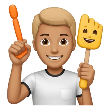 Fan with Foam Finger sticker