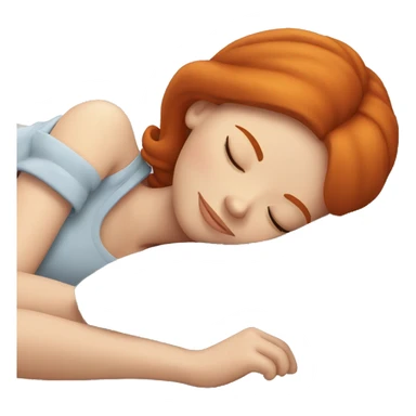 redhead girl sleeping sticker