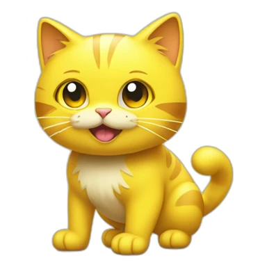 gallant electrical discharge emit electricity cartoon yellow cat like pokemon sticker