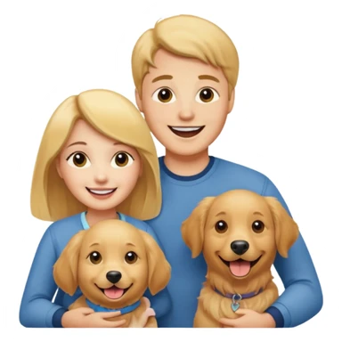 couple and their pet dog sticker