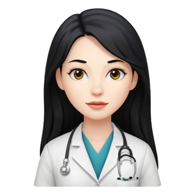  female long haired hotel doctor sticker