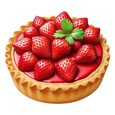ultra realistic strawberry tart sticker
