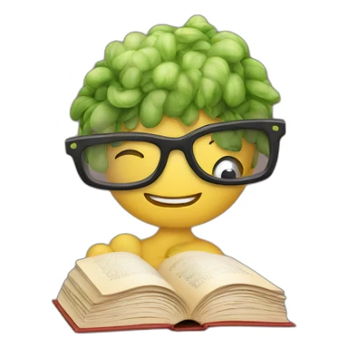 book worm sticker