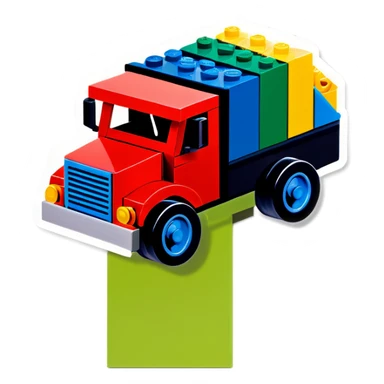 Legos in a truck  sticker