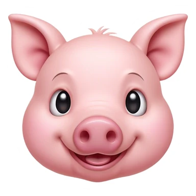 Cinematic Comical Piglet Portrait Emoji, Head tilted dramatically with an exaggeratedly amused expression, featuring a strikingly soft rosy-pink hide with a tiny, playful snout, wide, expressive beady eyes filled with playful disbelief, Simplified yet hilariously expressive features, highly detailed, glowing with a slightly sassy glow, high shine, dramatic yet playful, stylized with an air of cheeky mischief, bright and endearing, soft glowing outline, capturing the essence of a spirited and over-the-top piglet, so meme-worthy it feels like it could squeal its way into internet fame instantly! sticker