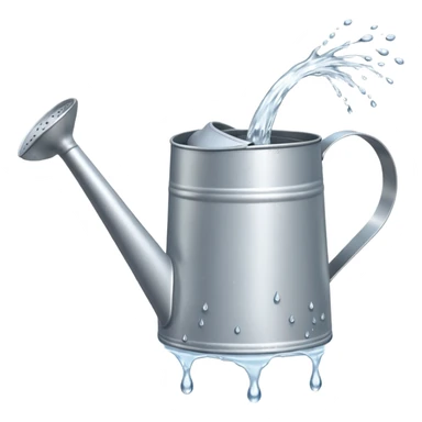 watering can and water splash sticker