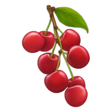 2 cherries sideways sticker