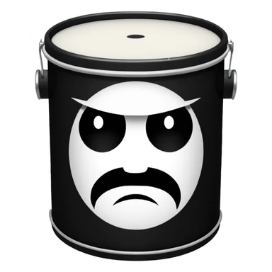 irate stencil on drum sticker