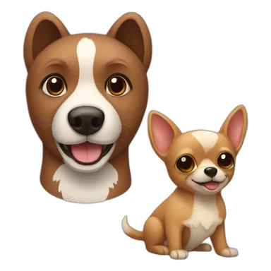 A Brown Bear and a Chihuahua sticker