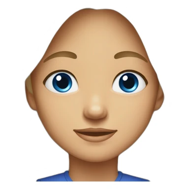 Blue eyes long curry hair, hate children, seldom smile, tall and thin, traditional young lady sticker