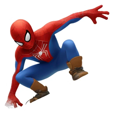 spider-man snowboarding  sticker