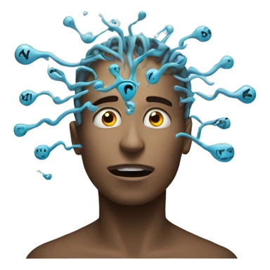 a mind being blown emoji but it says AI inside of it sticker