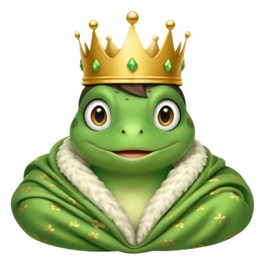 Princess frog in bed sticker