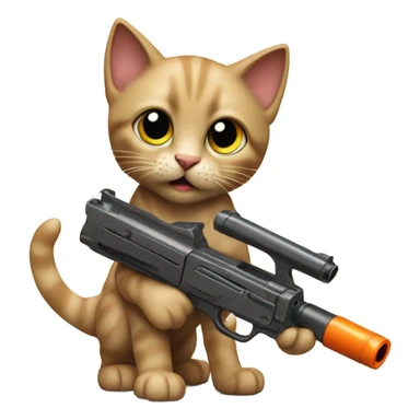 Kitty with a blicky  sticker