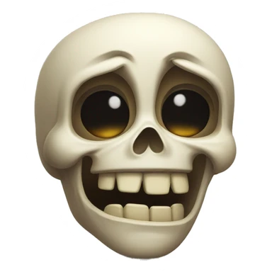 Extremely distraught skull sticker