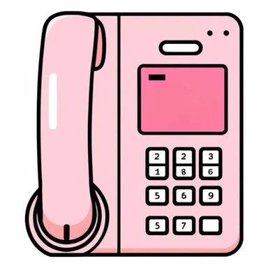 Pink caller id sticker