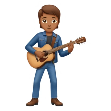 guitar rock player  sticker