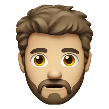 angry man with a beard and short scruffy medium brown hair wearing a buttoned shirt sticker
