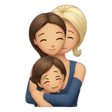 Abrazo madre e hija sticker