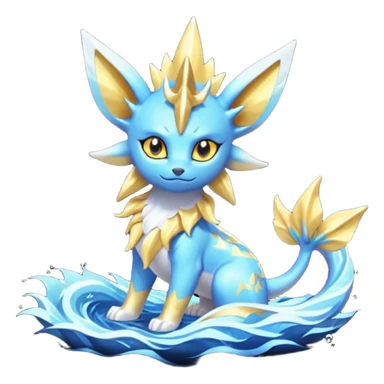 Solgaleo-Amaura-Vaporeon-fusion-hybrid-creature  sticker