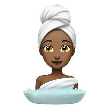 lady having a spa day sticker