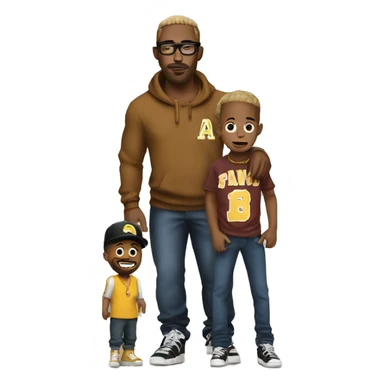 A rapper with his son sticker