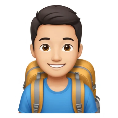 Asian travel youtuber sticker