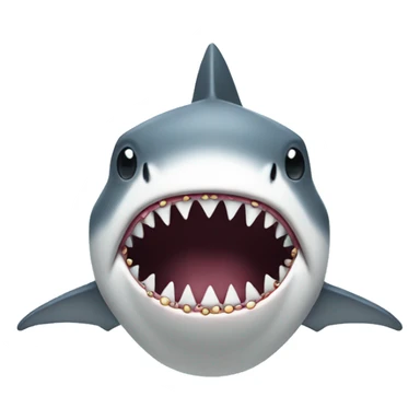 shark with piercings sticker